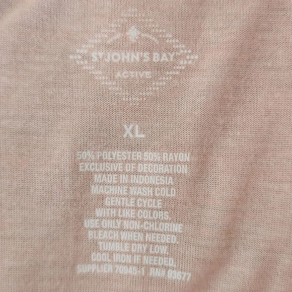 ST JOHNS BAY Active pink tshirt - Picture 4 of 7